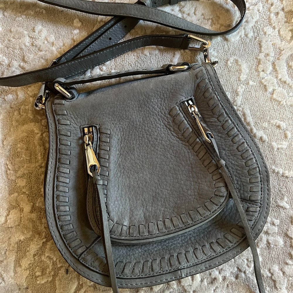 Rebecca Minkoff Light Blue/Grey Cross Body Suede Bag